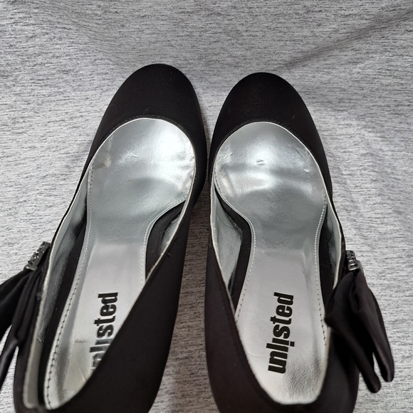 Unlisted women's satin dress platform heels size 9 good condition - Picture 7 of 13